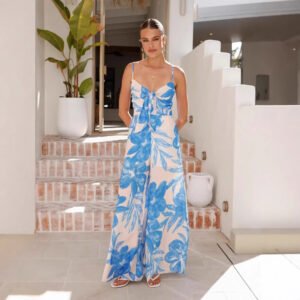 Knotted Wide Leg Jumpsuit