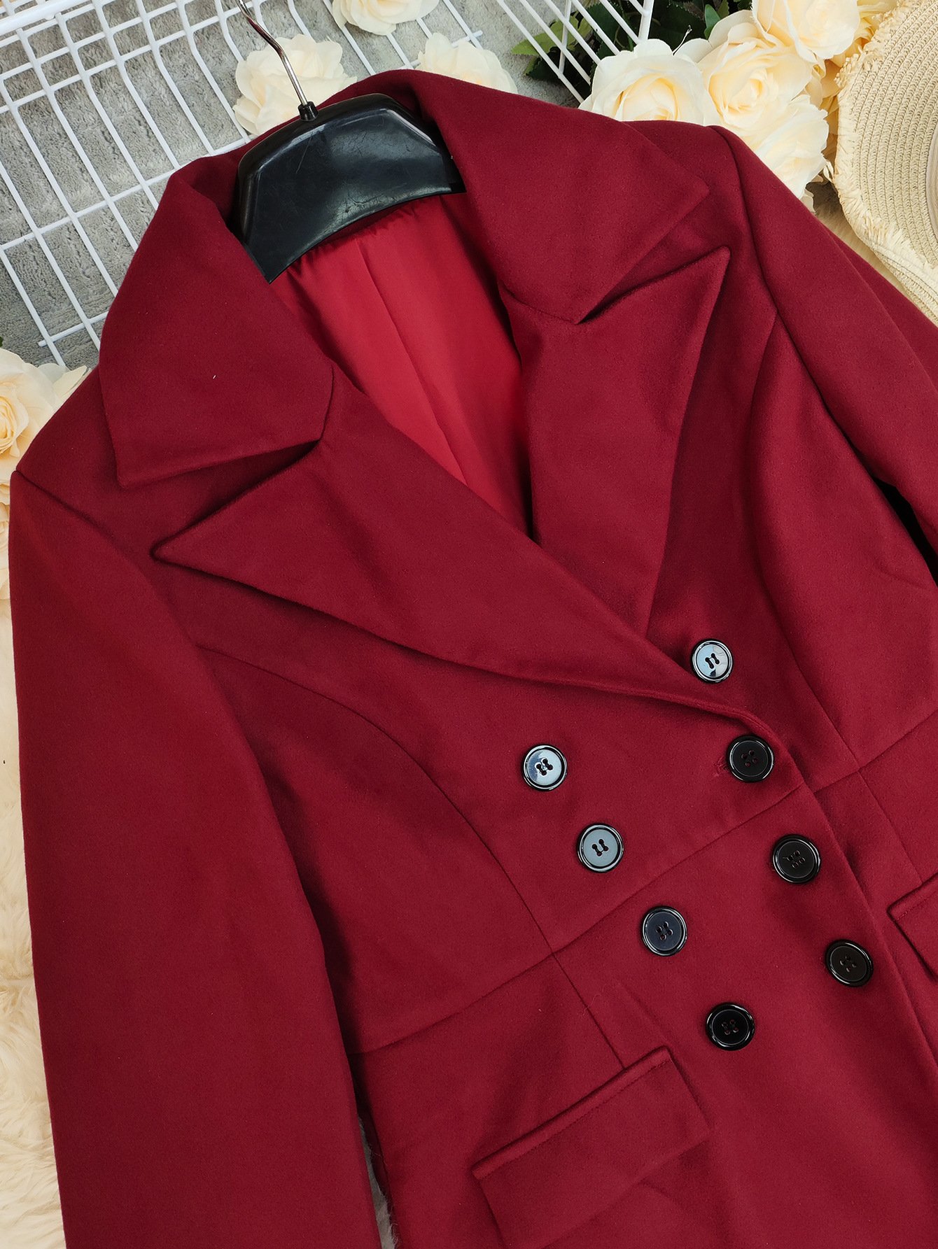 Long Reversible Woolen Coat - Image 8
