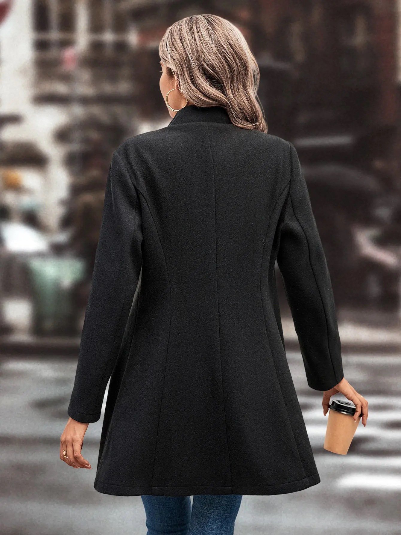 Slim Fit Wool Coat - Image 14