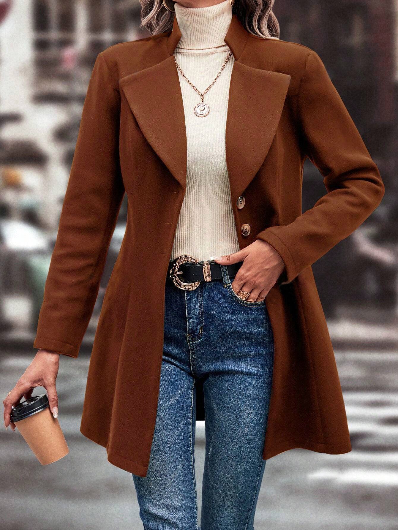 Slim Fit Wool Coat - Image 6