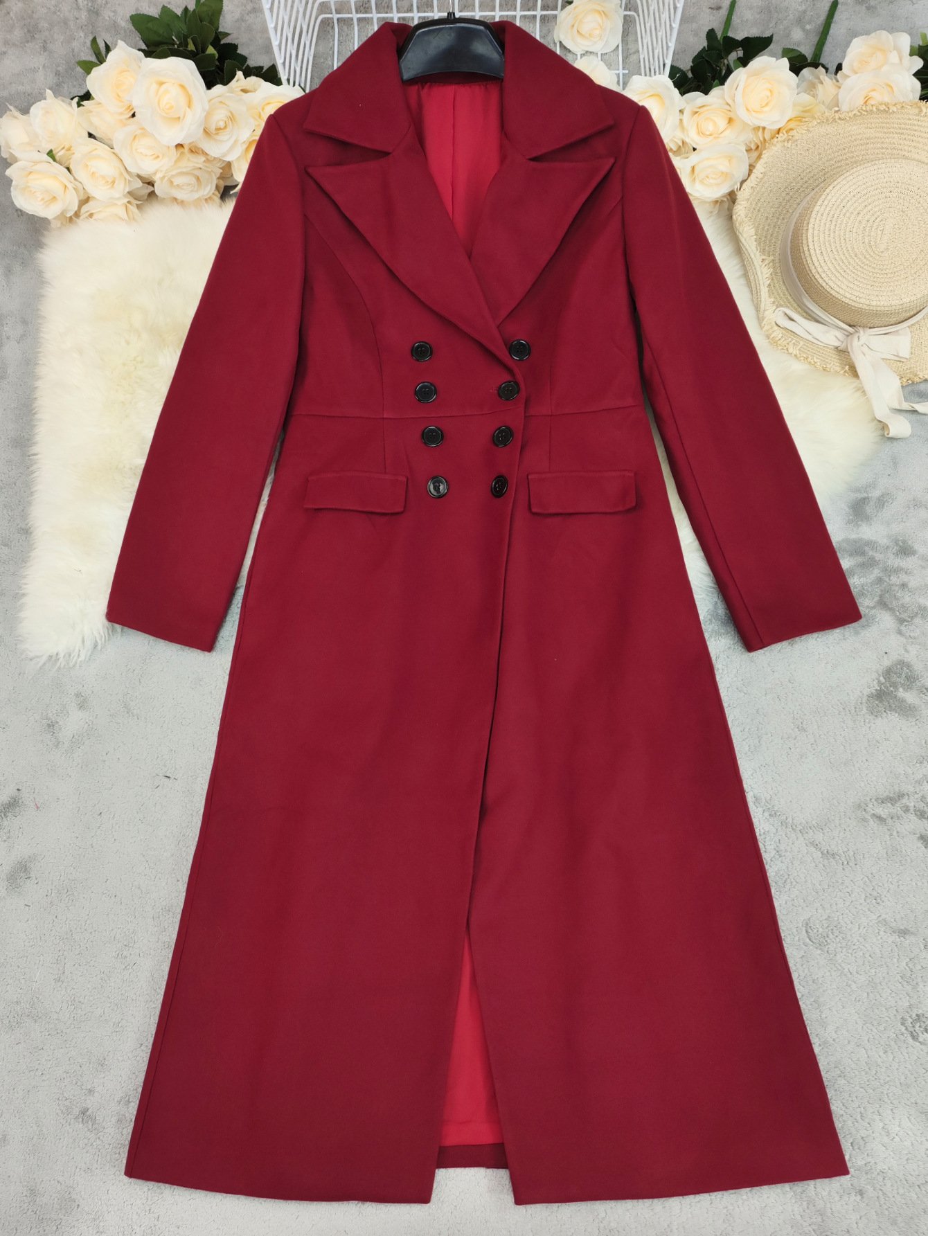 Long Reversible Woolen Coat - Image 5