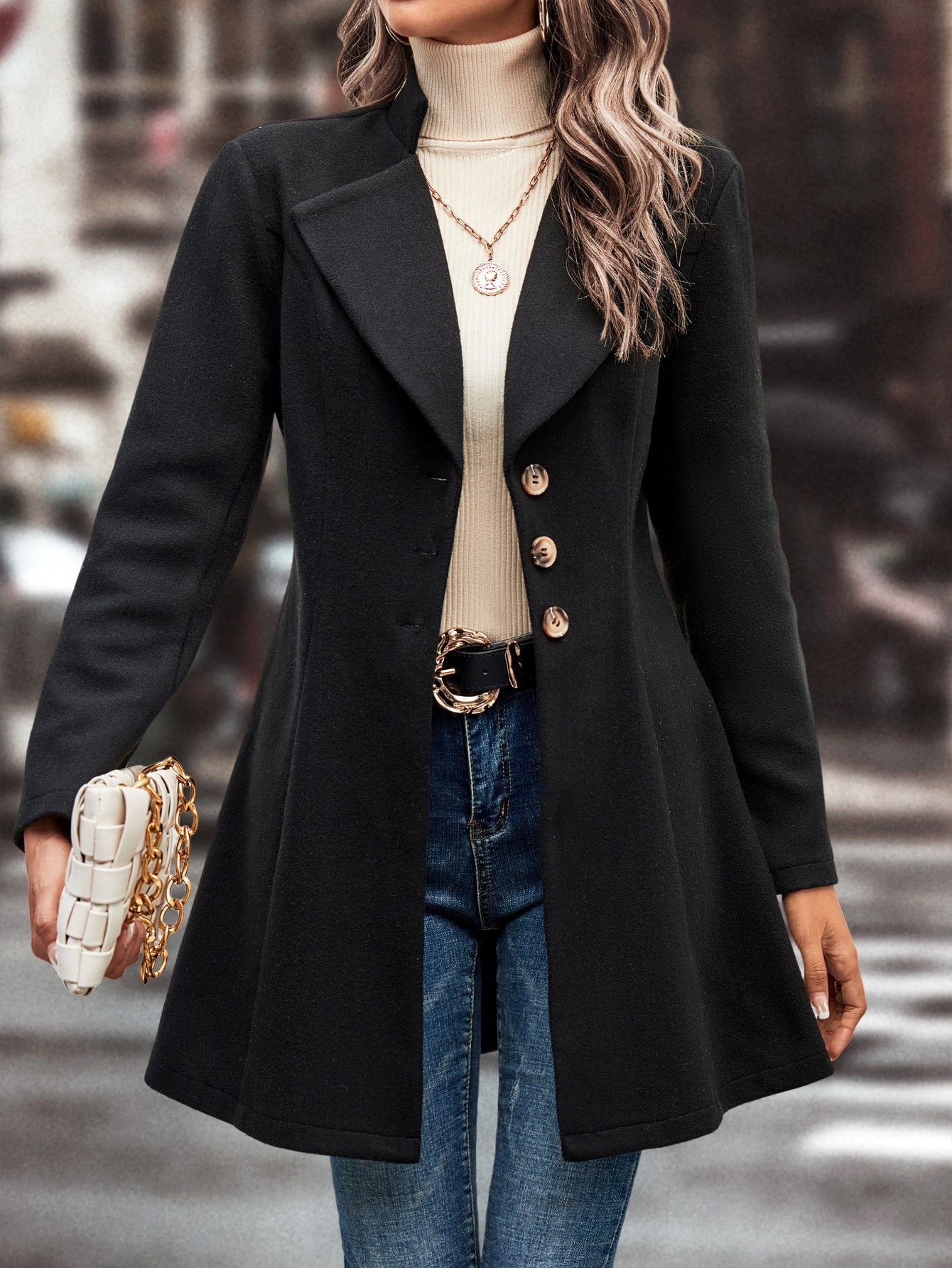 Slim Fit Wool Coat - Image 13