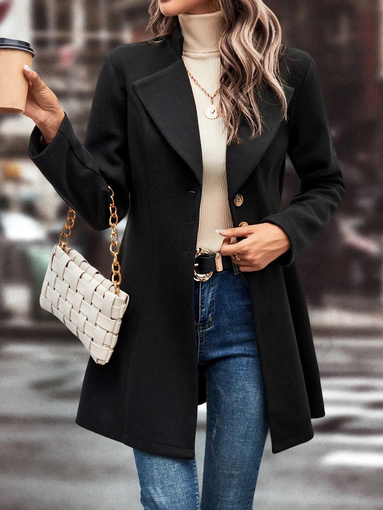 Slim Fit Wool Coat - Image 11