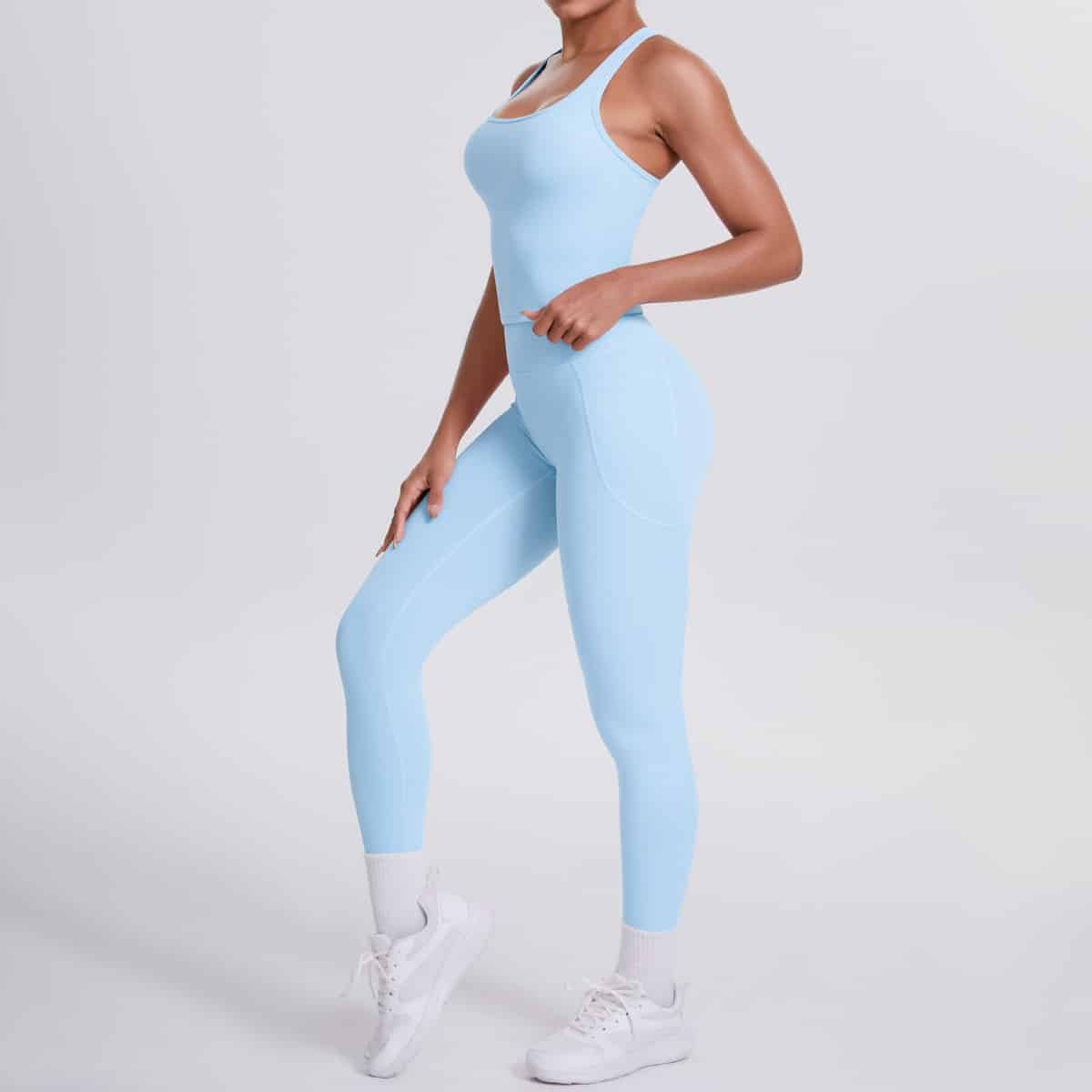 Brushed H Shaped Yoga Set - Image 2