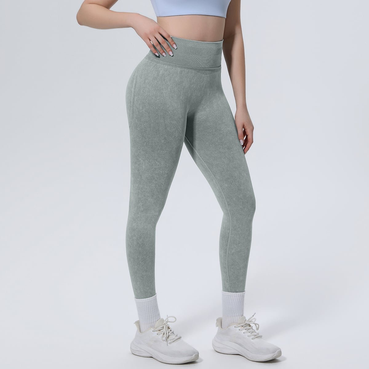 Seamless Knitted Yoga Pants - Image 6
