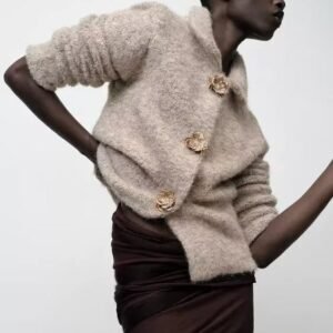 Elegant Knitted Cardigan Coat