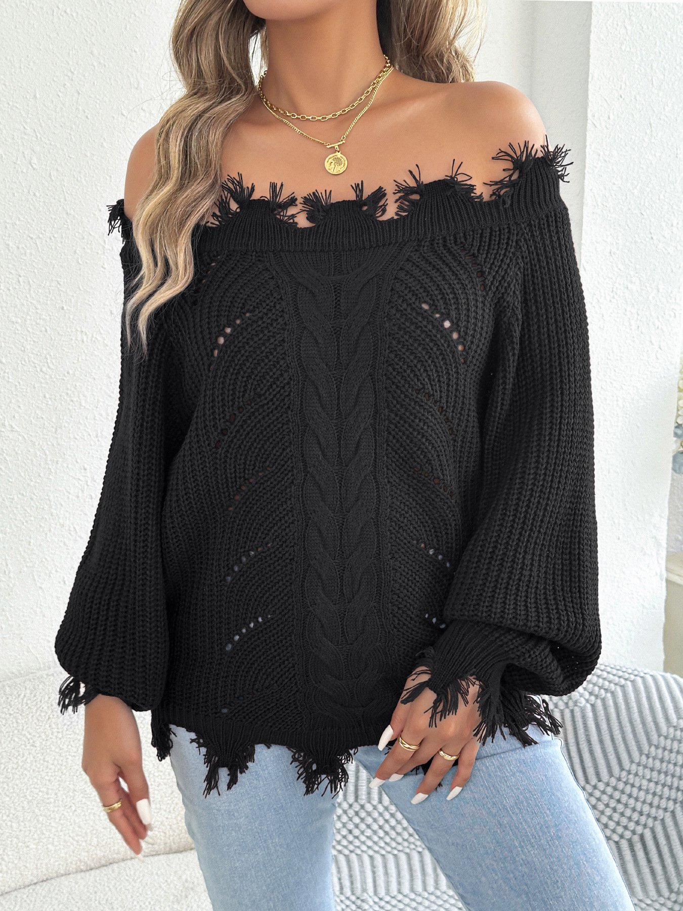 Lantern Sleeve Sweater - Image 13