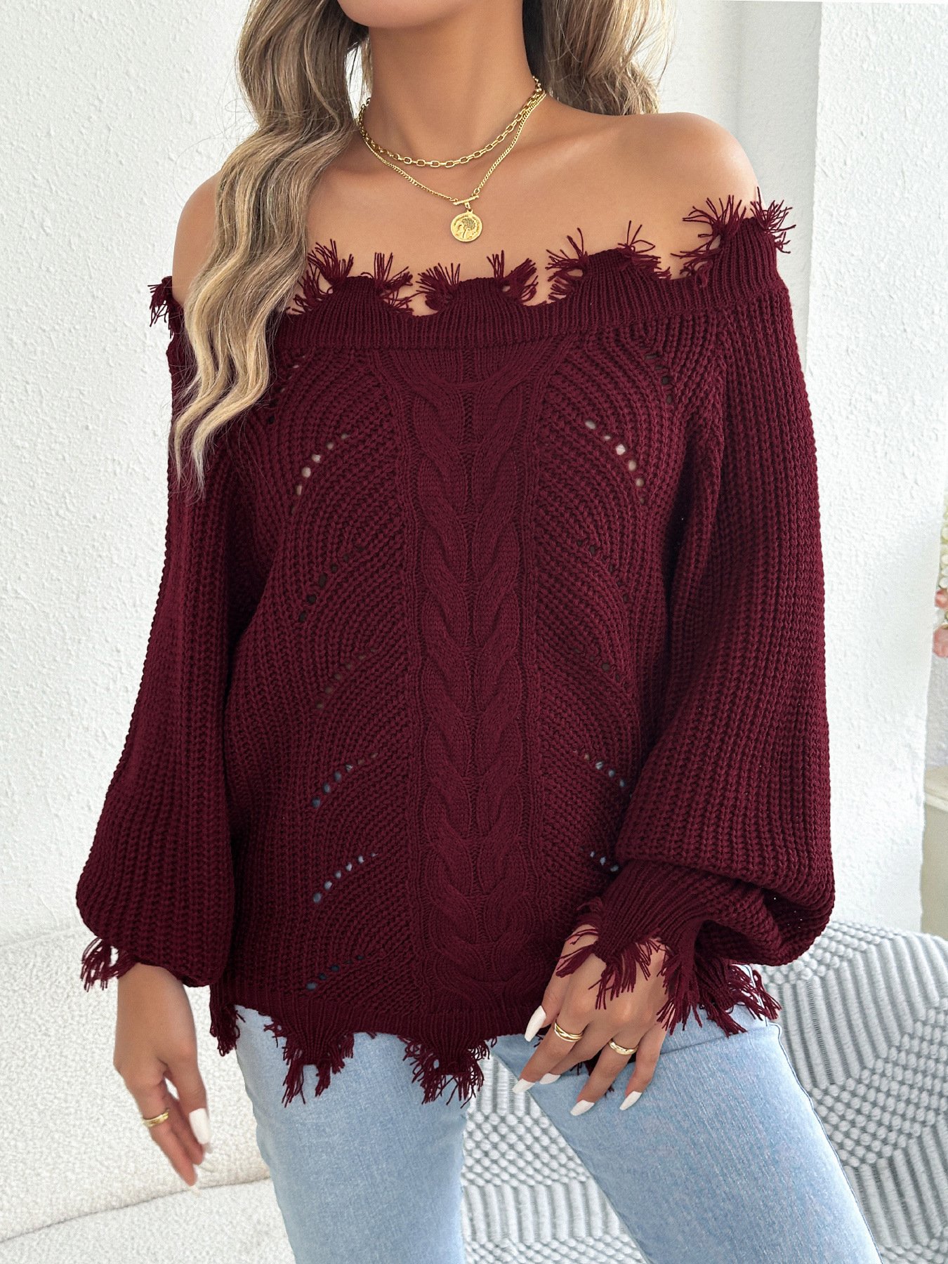 Lantern Sleeve Sweater - Image 7