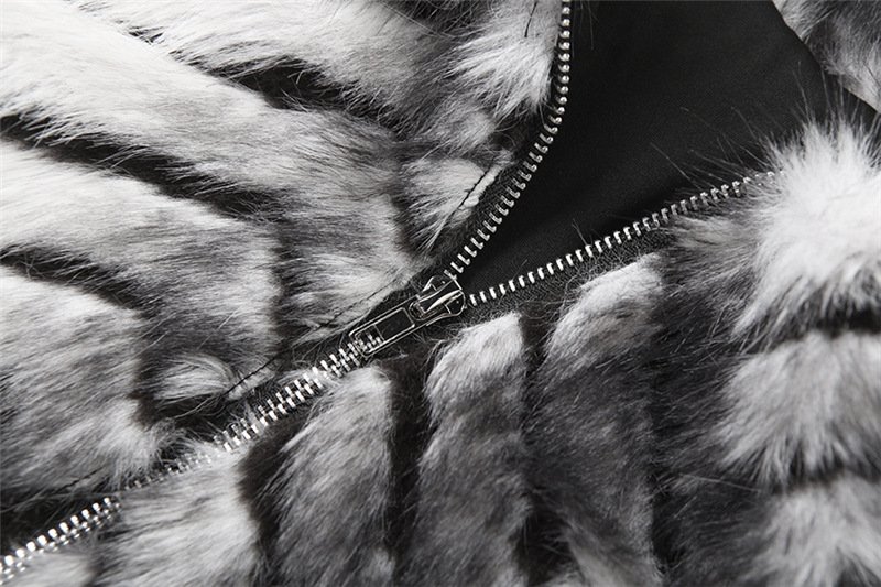 Zipper Fur Short Coat - Image 8