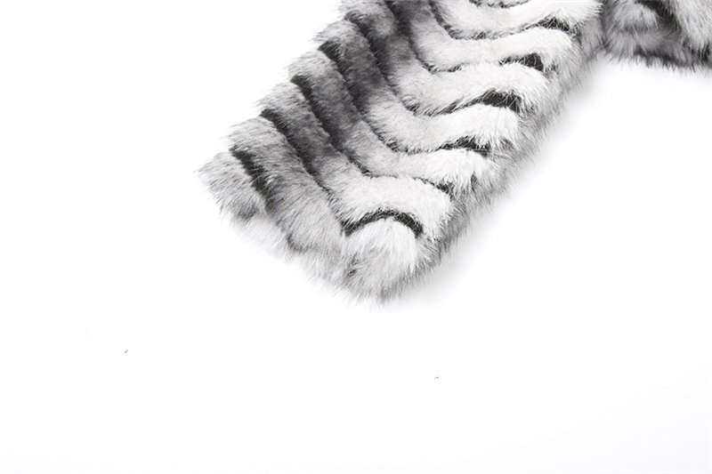 Zipper Fur Short Coat - Image 9